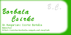 borbala csirke business card